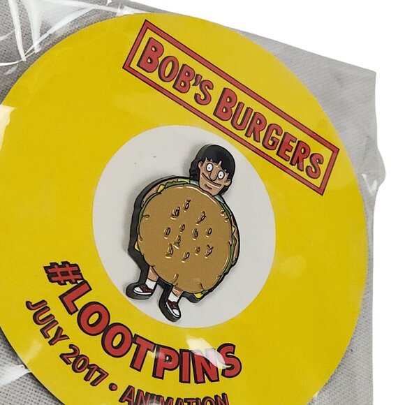 Bobs Burgers July 2017 Loot Crate Exclusive Tina Burger Animation Pin - Picture 2 of 3